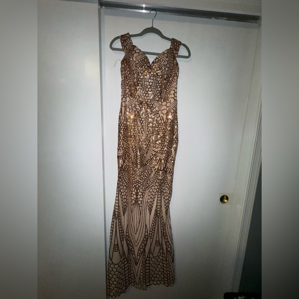 Never worn gold sequence dress!